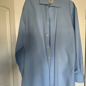 Jos A Bank Stretch Non Iron Tailored Men's Light Blue Dress Shirt 16 1/2 - 33